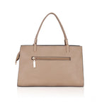 Generic Women's Faux Leather Textured Adjustable Long Belt Handbag (Khaki)