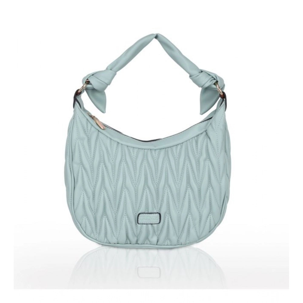 Generic Women's Faux Leather Textured Handbag (Blue) Main image