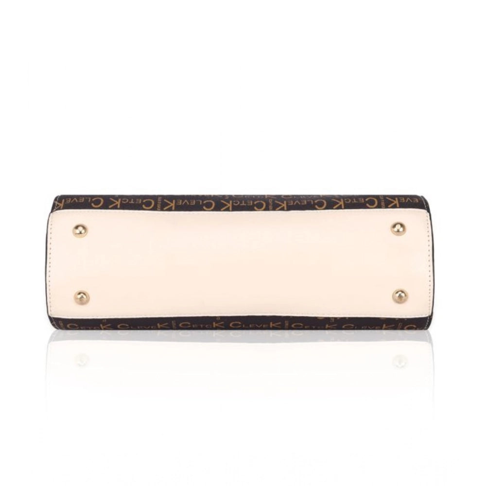 Generic Women's Faux Leather Printed Handbag (Beige)