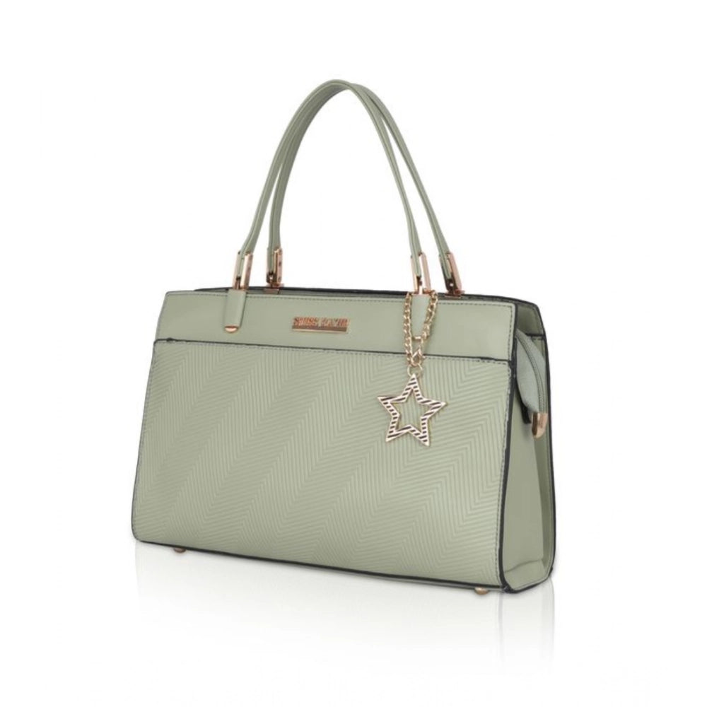 Generic Women's Faux Leather Textured Adjustable Long Belt Handbag (Green) Secondary image