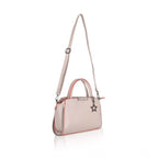 Generic Women's Faux Leather Metal Beads Handbag (Khaki)