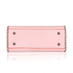 Generic Women's Faux Leather Metal Beads Handbag (Pink)