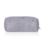 Generic Women's Faux Leather Textured Tote Bag (Grey)