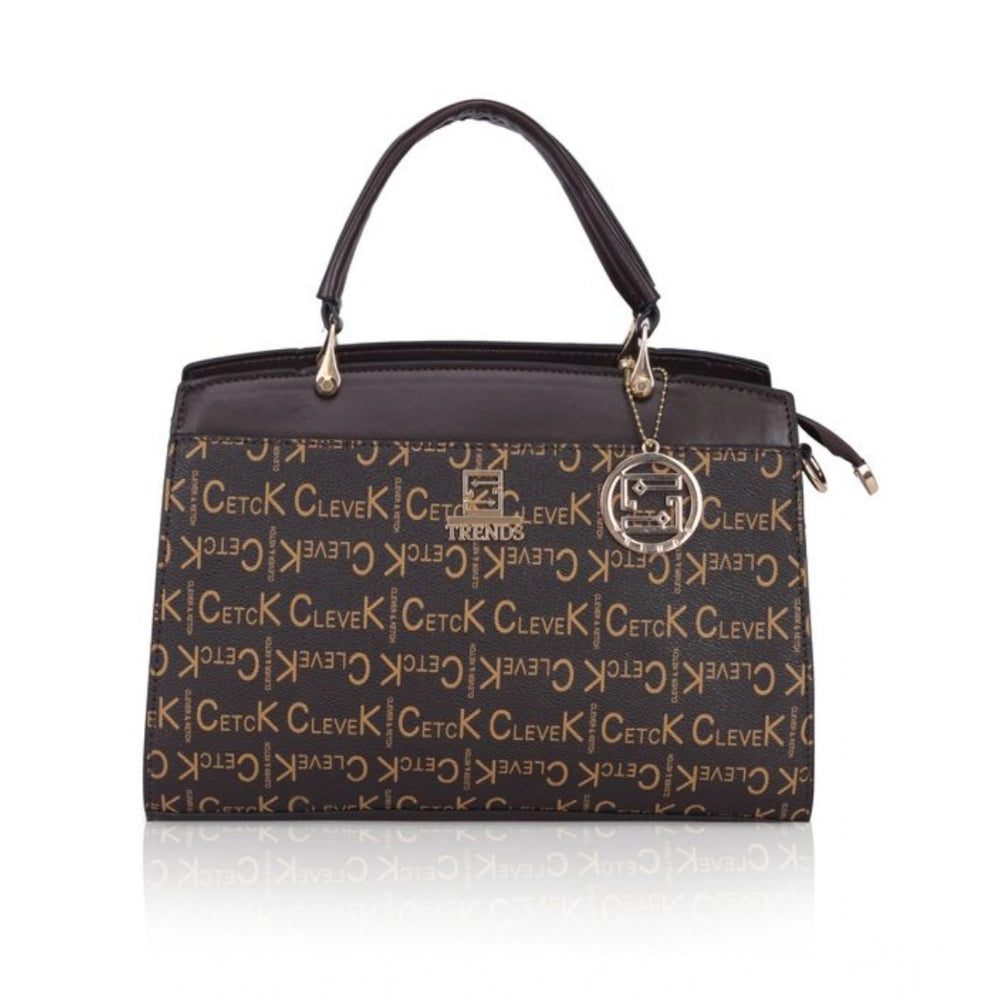 Generic Women's Faux Leather Printed Handbag (Coffee) Secondary image