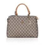 Generic Women's Faux Leather Printed Handbag (Camel)