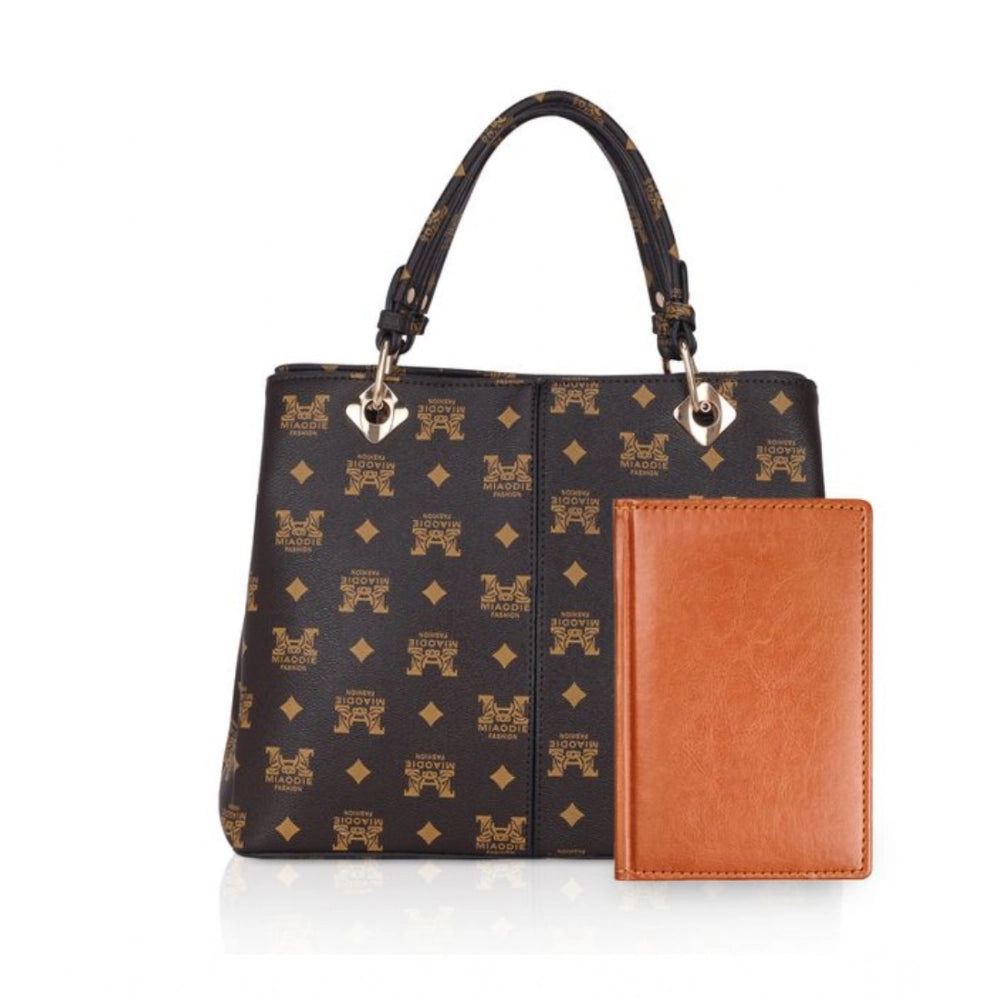 Generic Women's Faux Leather Printed Handheld Bag (Brown ) Secondary image