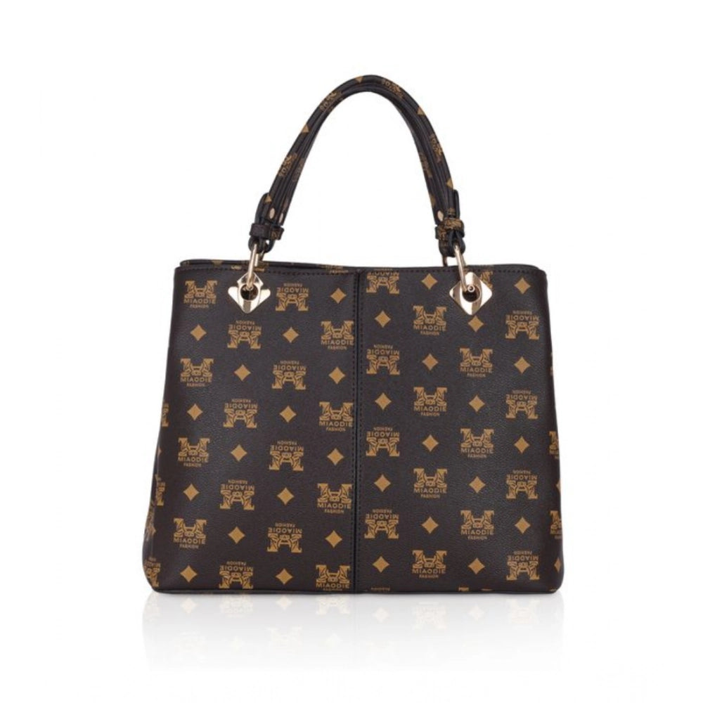 Generic Women's Faux Leather Printed Handheld Bag (Brown ) Main image