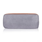 Generic Women's Faux Leather Textured Tote Bag (Blue)