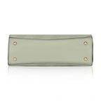 Generic Women's Faux Leather Textured Adjustable Long Belt Handbag (Green)