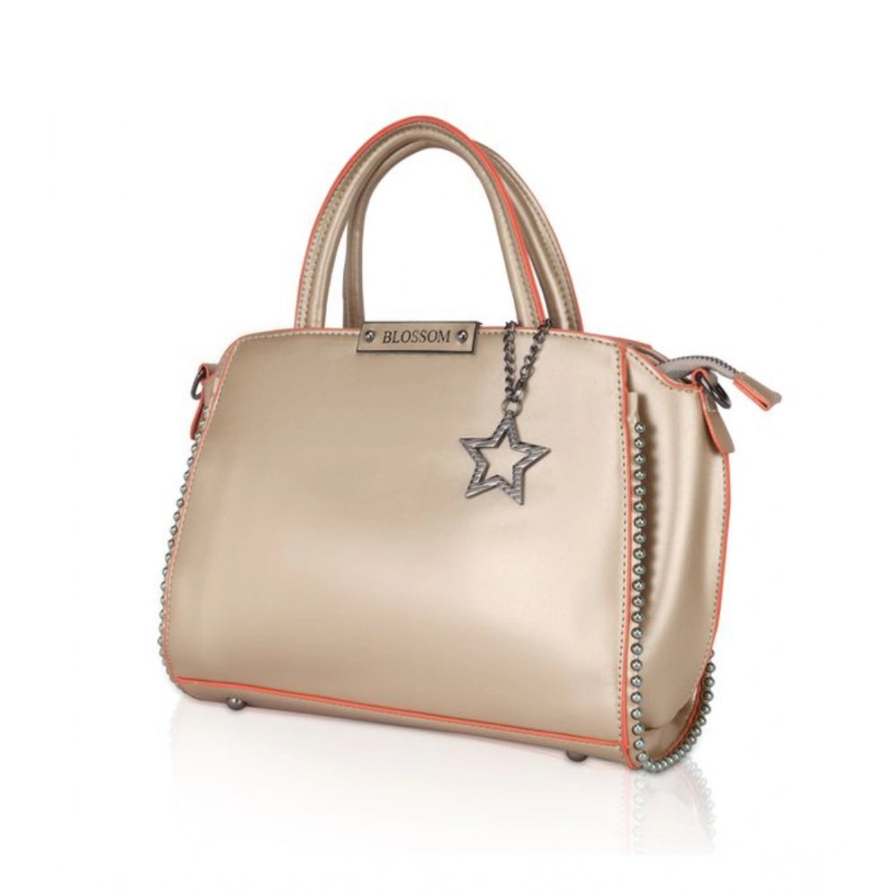 Generic Women's Faux Leather Metal Beads Handbag (Gold) Secondary image