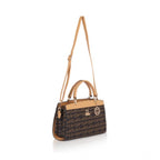 Generic Women's Faux Leather Printed Handbag (Camel)