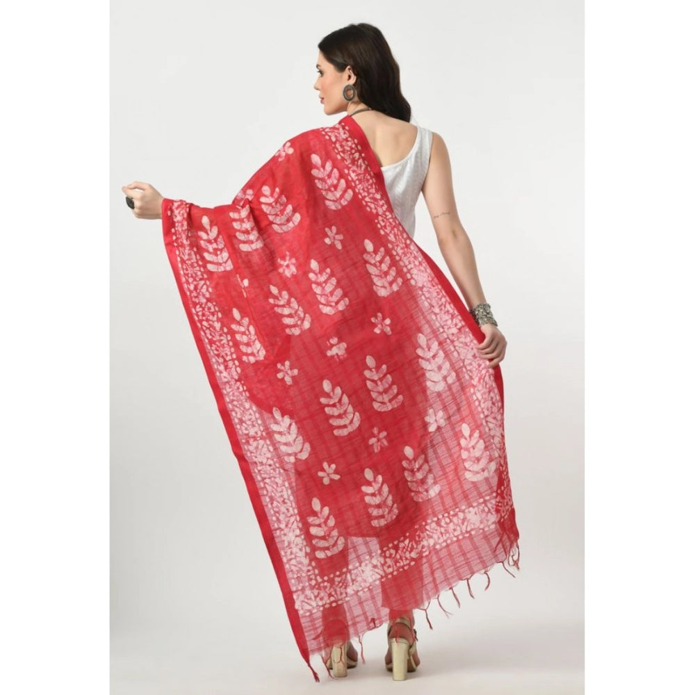 Generic Women's Cotton Printed Dupatta (Rani, Length: Free Size) Secondary image