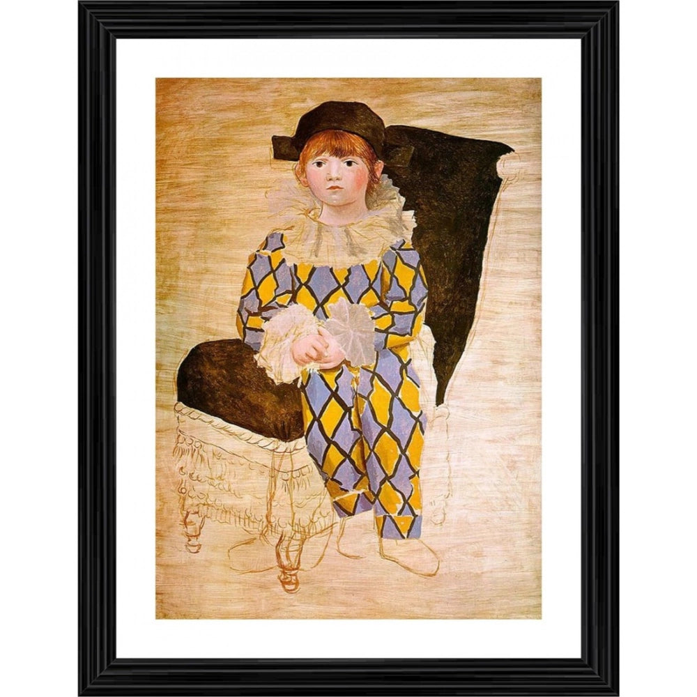 Generic Paul in a Clown Suit 1924 Painting With Wood Photo Frame (Multicolor) Main image