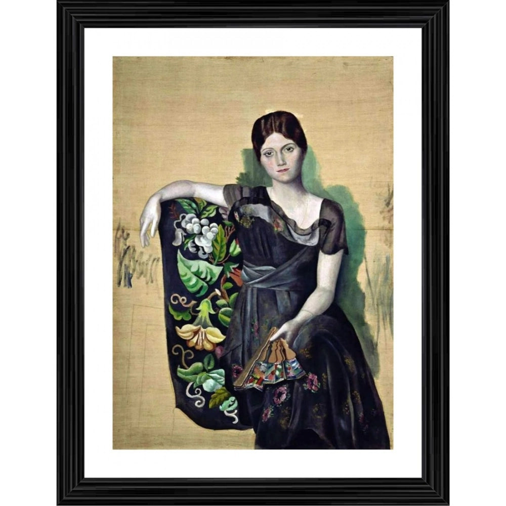 Generic Olga in the Chair 1920 Painting With Wood Photo Frame (Multicolor) Main image