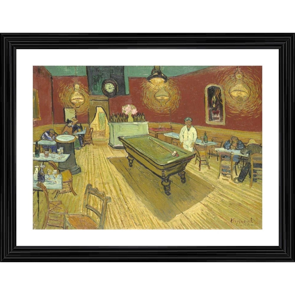 Generic The Night Cafe 1888 Painting With Wood Photo Frame (Multicolor) Main image
