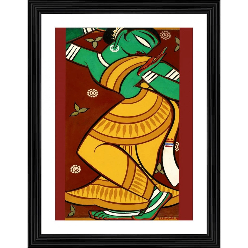 Generic Dancing Woman 1 Painting With Wood Photo Frame (Multicolor) Main image
