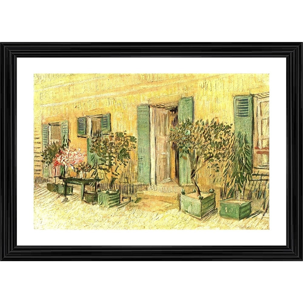 Generic Exterior of a Restaurant in Asnières 1887 Painting With Wood Photo Frame (Multicolor) Main image