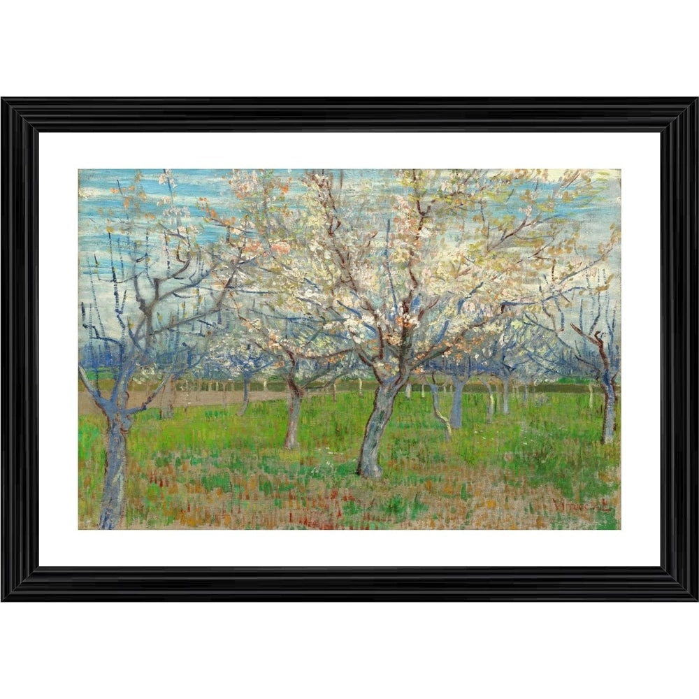 Generic The Pink Orchard 1888 Painting With Wood Photo Frame (Multicolor) Main image
