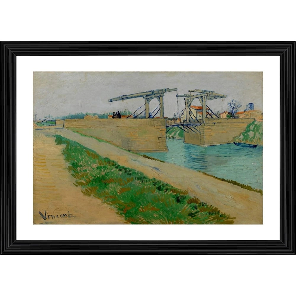 Generic The Langlois Bridge 1888 Painting With Wood Photo Frame (Multicolor) Main image