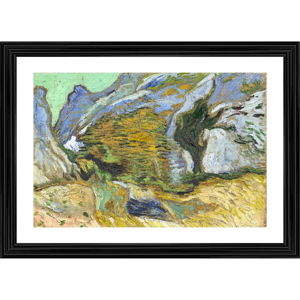 Generic Ravine with a Small Stream 1889 Painting With Wood Photo Frame (Multicolor) Main image