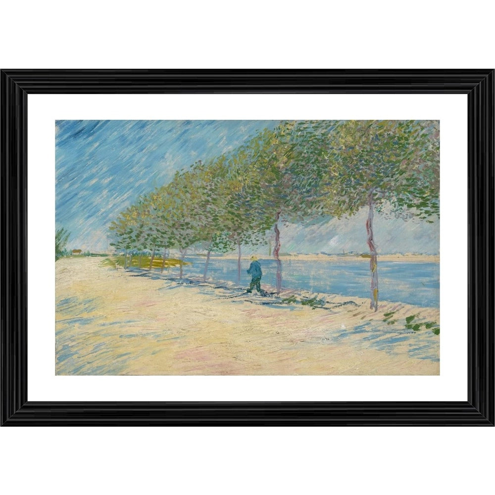 Generic By the Seine 1887 Painting With Wood Photo Frame (Multicolor) Main image