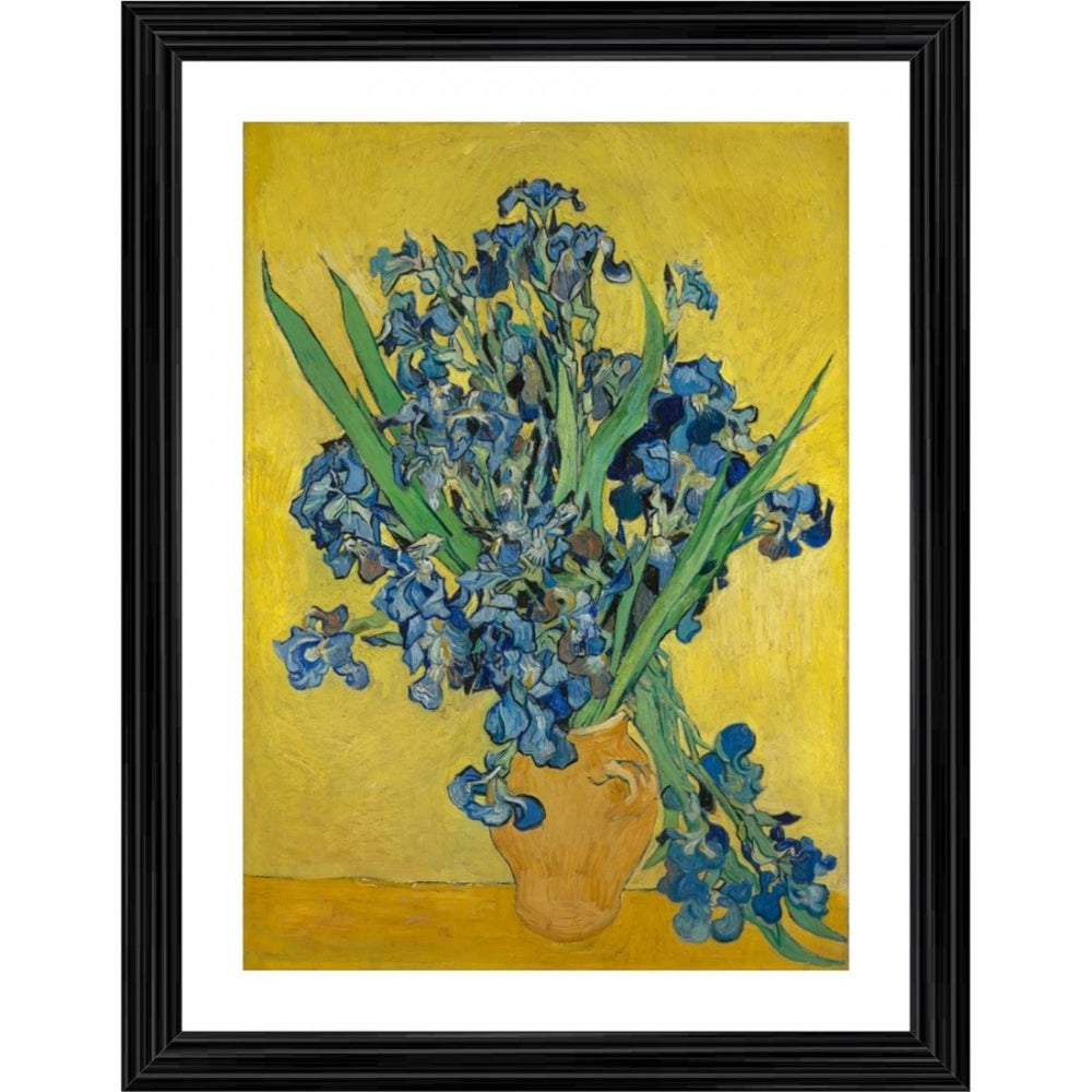 Generic Vase with Irises 1890 Painting With Wood Photo Frame (Multicolor) Main image