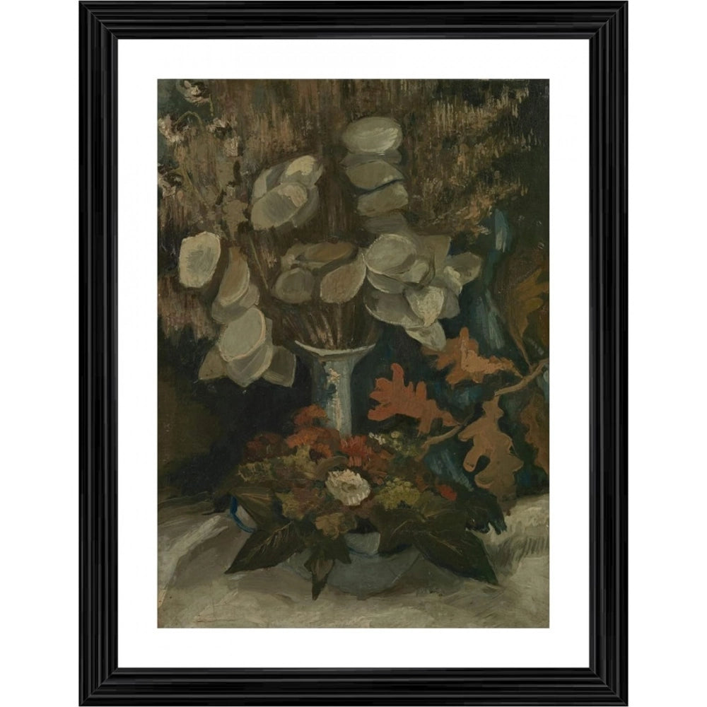 Generic Vase with Honesty 1884 Painting With Wood Photo Frame (Multicolor) Main image