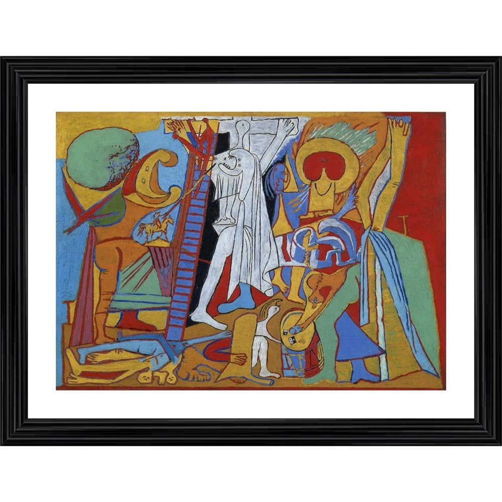 Generic Crucifixion 1930 Painting With Wood Photo Frame (Multicolor) Main image