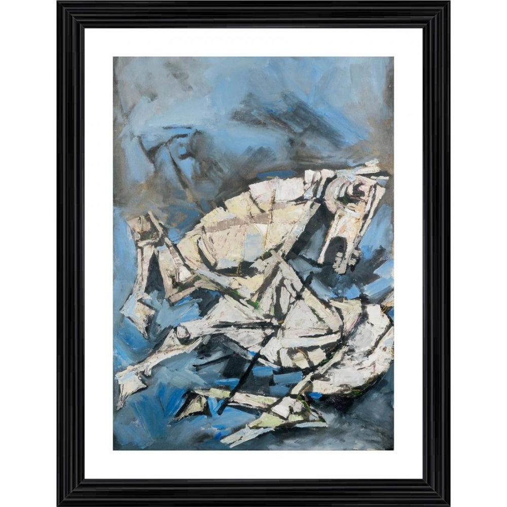 Generic Horses Pain Painting With Wood Photo Frame (Multicolor) Main image