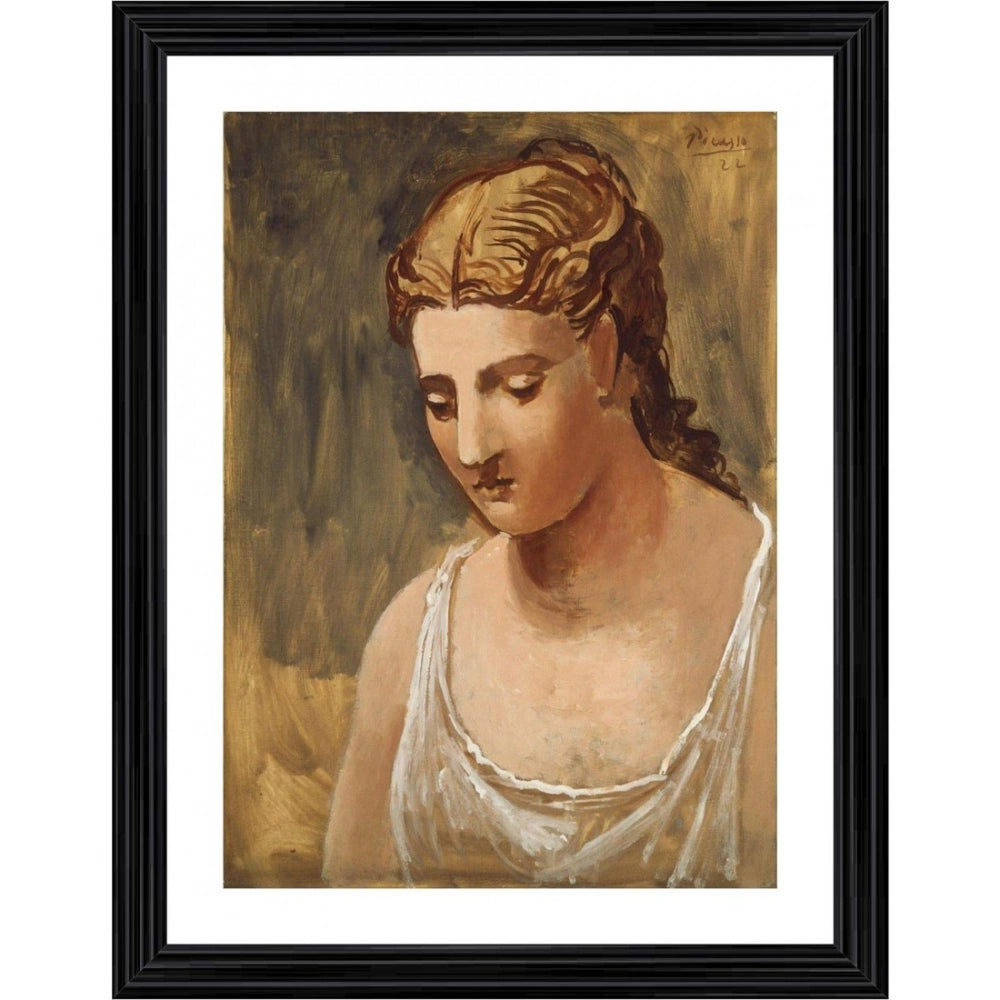 Generic Classical Head 1922 Painting With Wood Photo Frame (Multicolor)