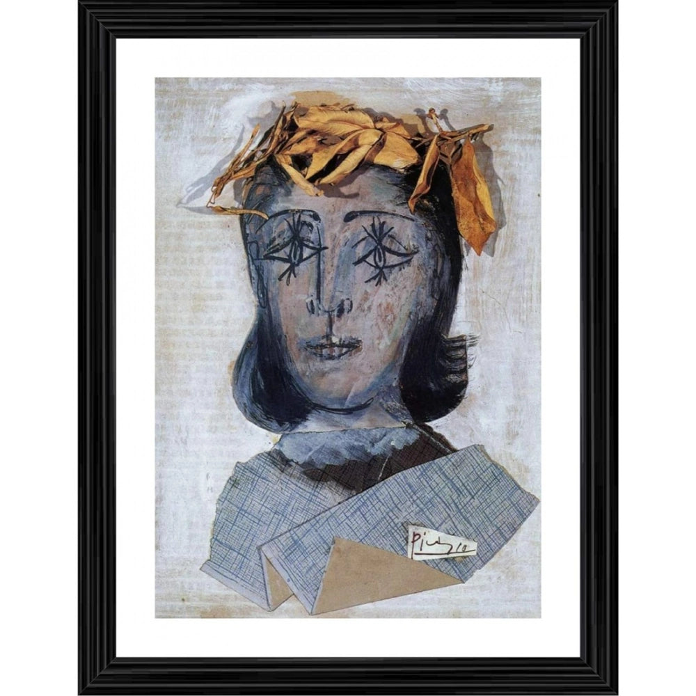 Generic Portrait of Dora Maar 1941 Painting With Wood Photo Frame (Multicolor) Main image