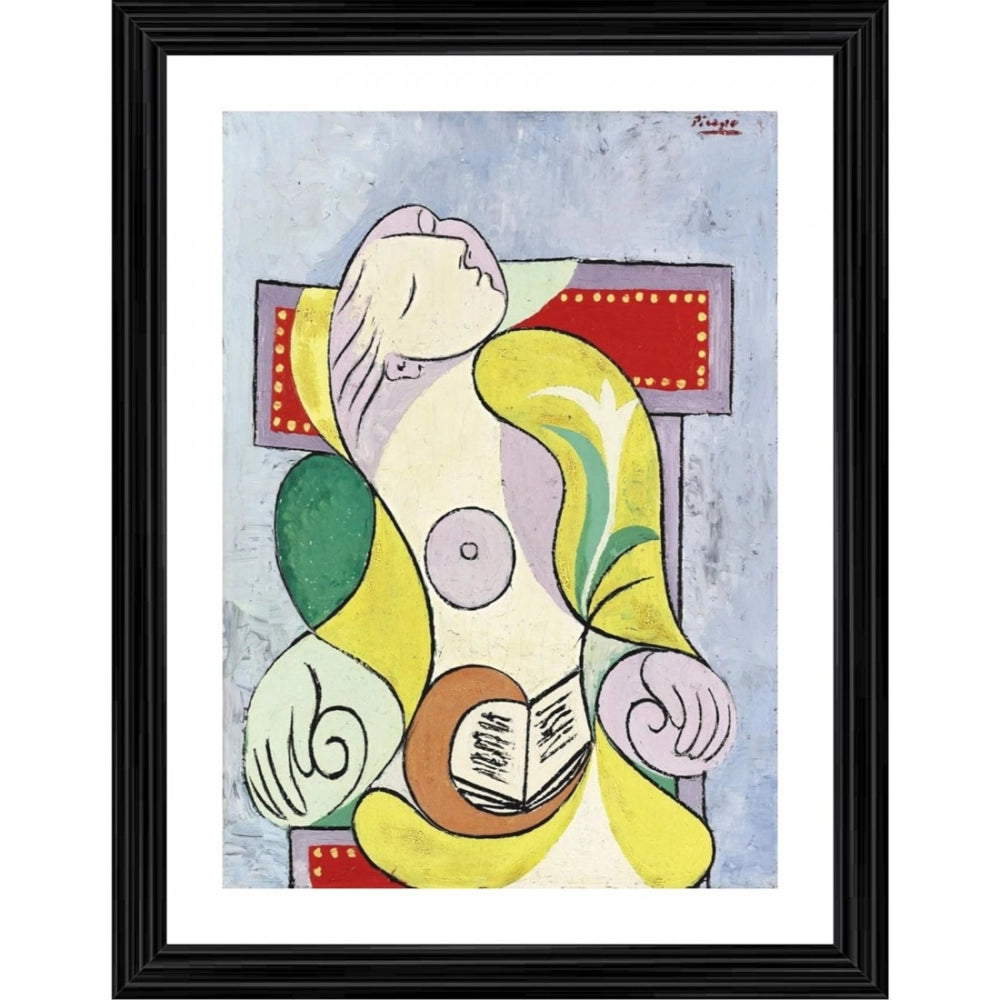 Generic Reading 1932 Painting With Wood Photo Frame (Multicolor) Main image