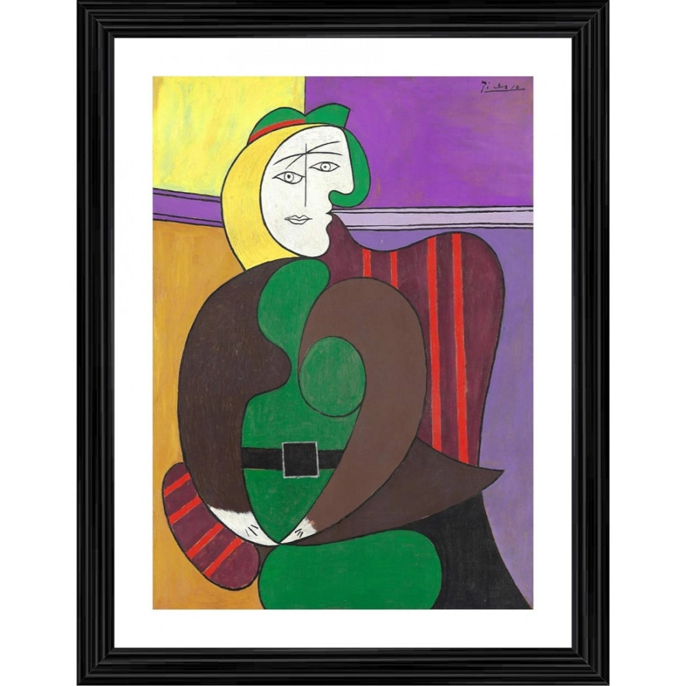 Generic The Red Armchair 1931 Painting With Wood Photo Frame (Multicolor) Main image