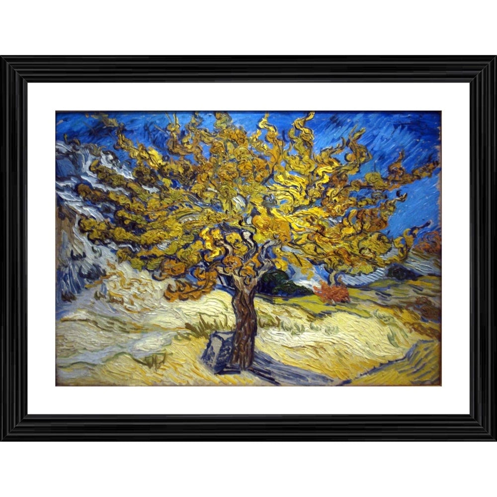 Generic Mulberry Tree I Autumn 1889 Painting With Wood Photo Frame (Multicolor) Main image
