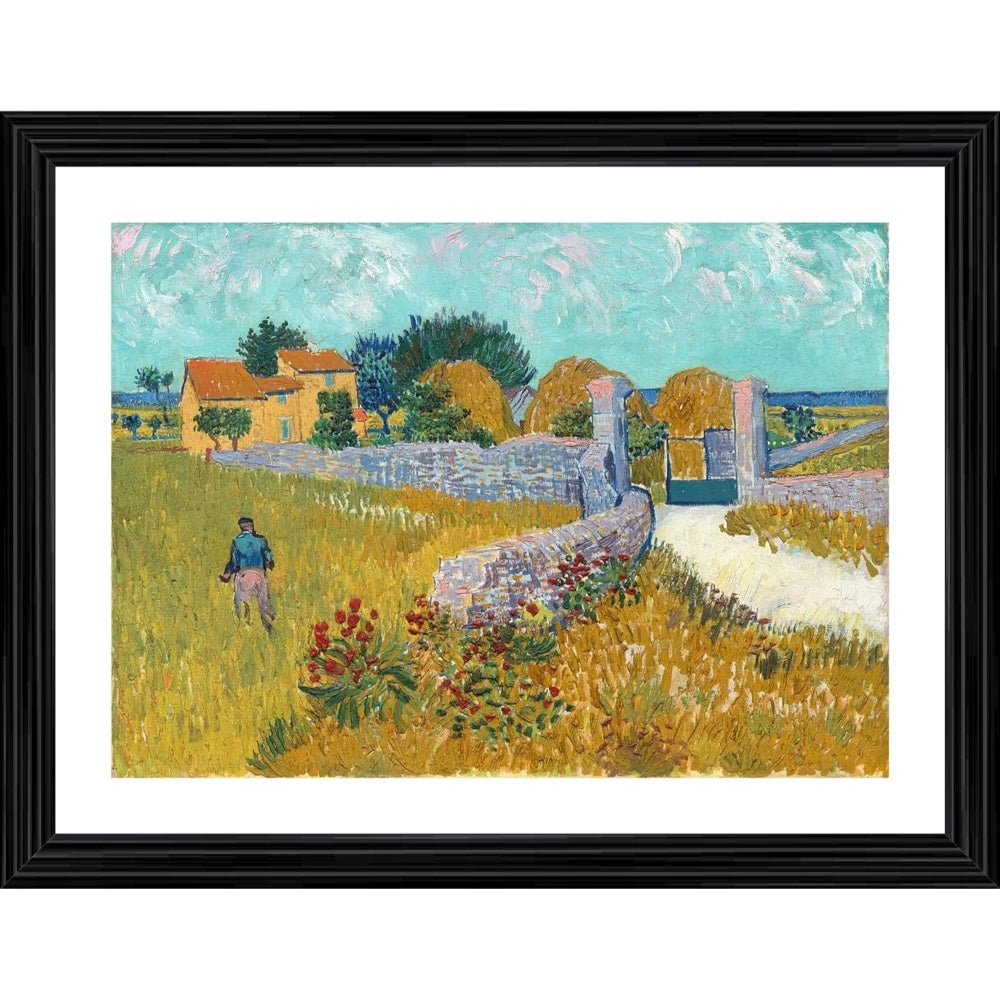 Generic Farmhouse in Provence 1888 Painting With Wood Photo Frame (Multicolor) Main image
