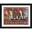 Generic Krishna sailing with Gopika Painting With Wood Photo Frame (Multicolor)