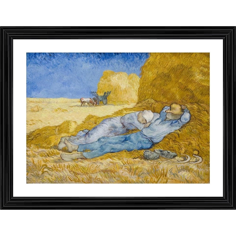 Generic Farmers Rest in Harvest season 1890 Painting With Wood Photo Frame (Multicolor) Main image