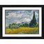 Generic The Cypress and the Wheatfield 1889 Painting With Wood Photo Frame (Multicolor)
