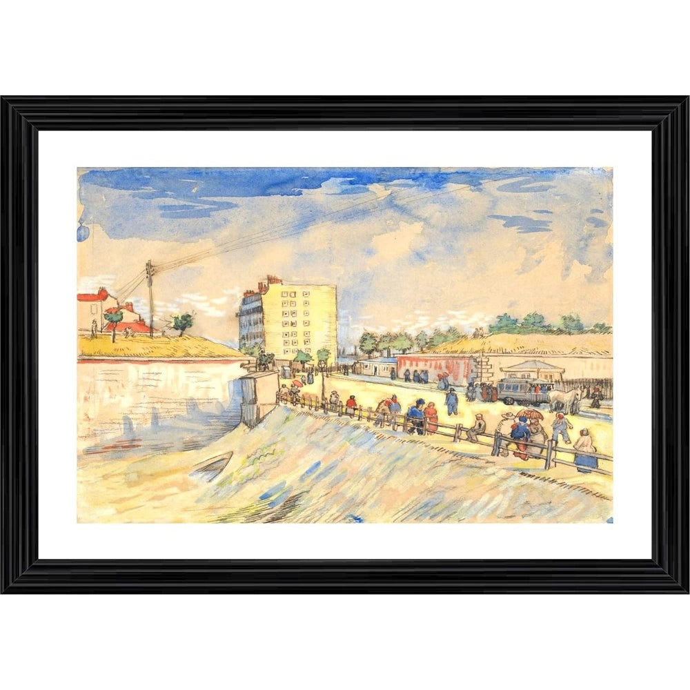 Generic Gate in the Paris Ramparts 1887 Painting With Wood Photo Frame (Multicolor) Main image