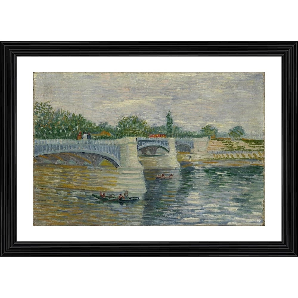 Generic The Bridge at Courbevoie 1887 Painting With Wood Photo Frame (Multicolor) Main image