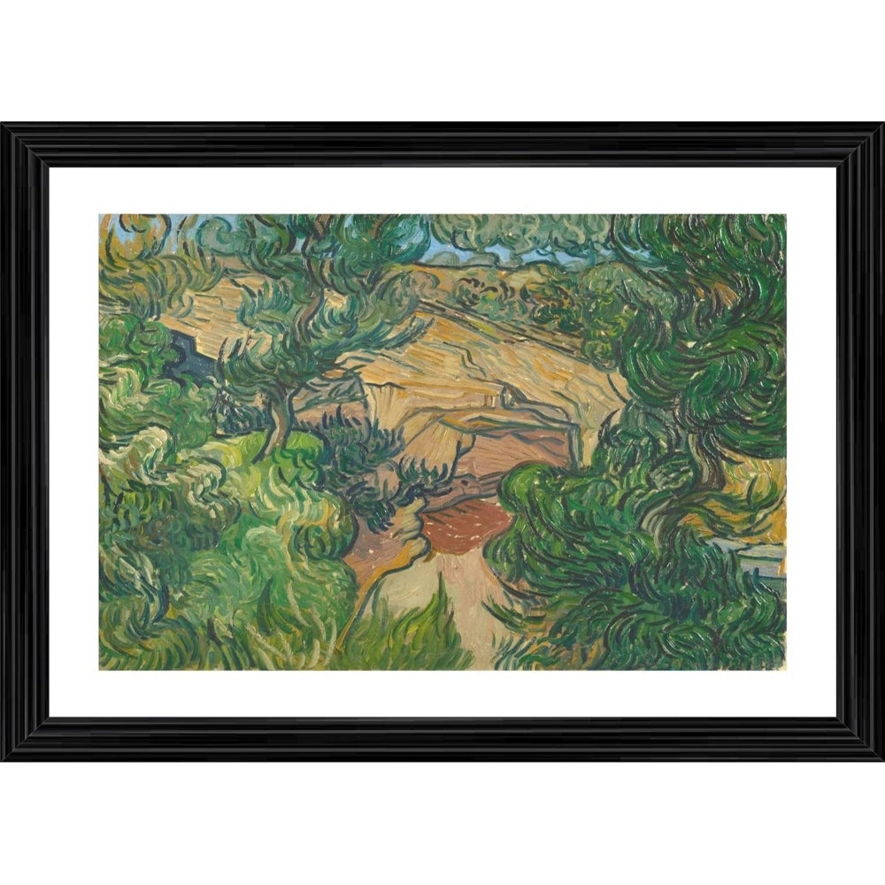 Generic Entrance to a Quarry 1889 Painting With Wood Photo Frame (Multicolor) Main image