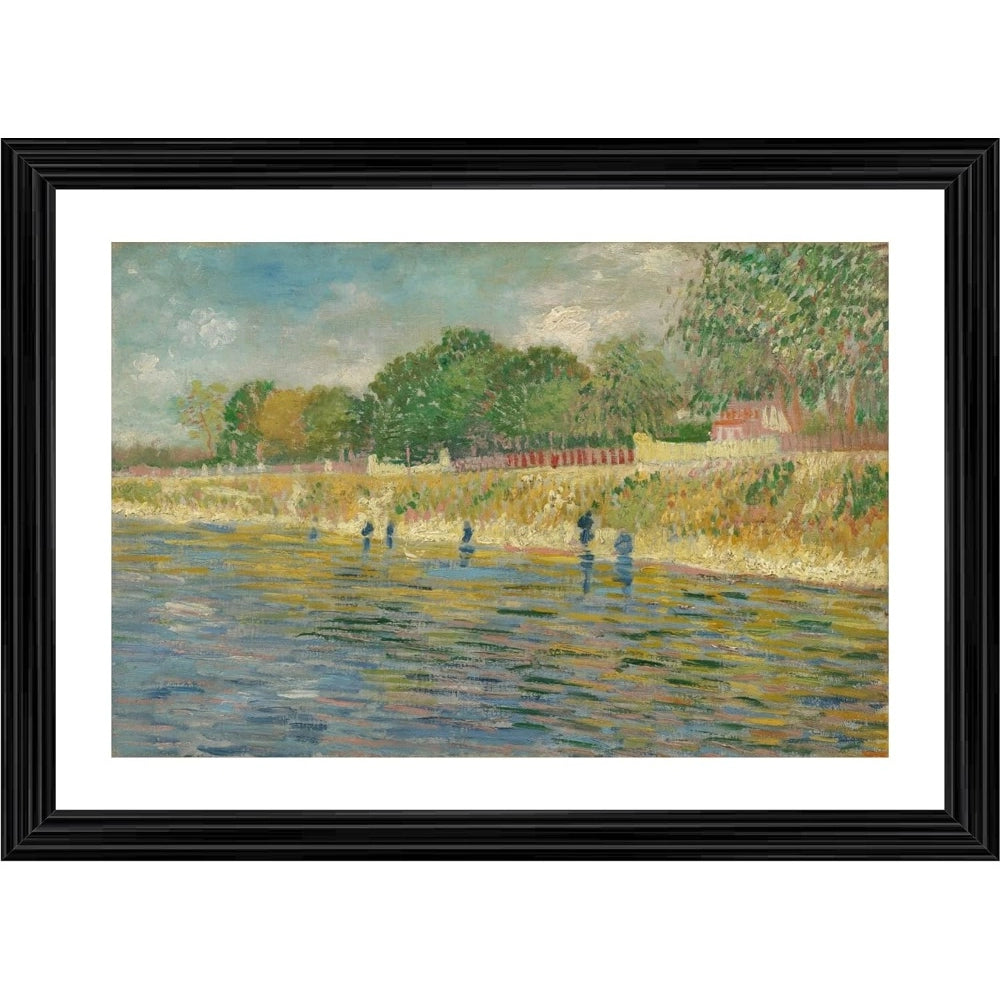 Generic Bank of the Seine 1887 Painting With Wood Photo Frame (Multicolor) Main image