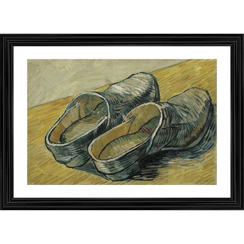 Generic A Pair of Leather Clogs 1889 Painting With Wood Photo Frame (Multicolor) Main image