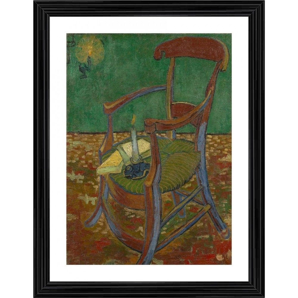 Generic Gauguins Chair 1888 Painting With Wood Photo Frame (Multicolor) Main image