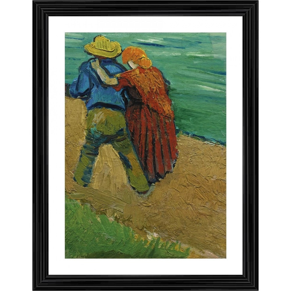 Generic Two Lovers in Arles 1888 Painting With Wood Photo Frame (Multicolor) Main image