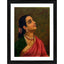 Generic Maharashtrian Woman 1891 Painting With Wood Photo Frame (Multicolor)