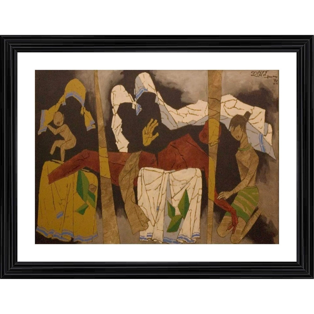 Generic Mother Teresa 1989 Painting With Wood Photo Frame (Multicolor) Main image