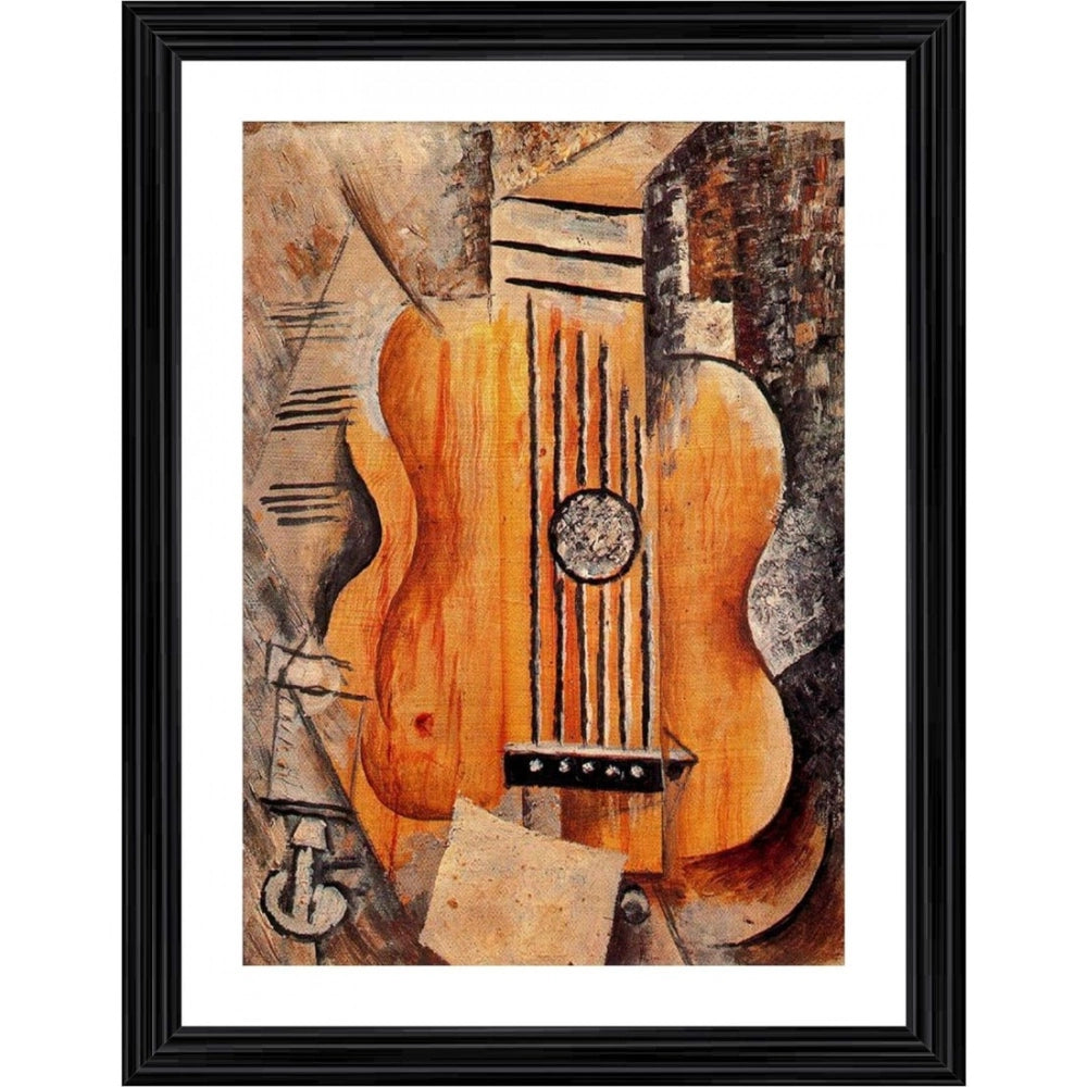 Generic Guitar I Love Eva 1912 Painting With Wood Photo Frame (Multicolor) Main image