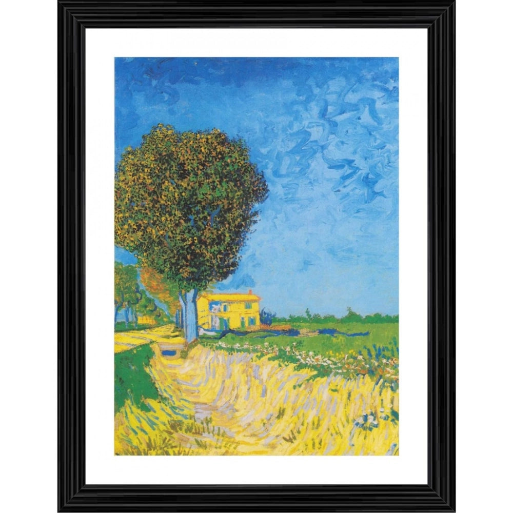 Generic A Lane near Arles 1888 Painting With Wood Photo Frame (Multicolor) Main image