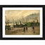 Generic The De Ruijterkade in Amsterdam 1885 Painting With Wood Photo Frame (Multicolor)